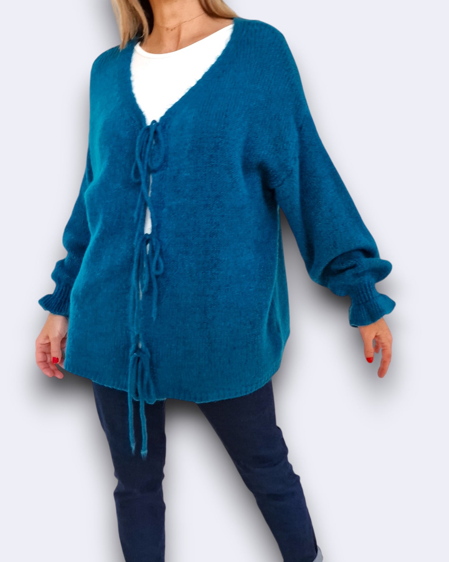 Maglia - Cardigan Taglie Forti Ofelia - Made in Italy