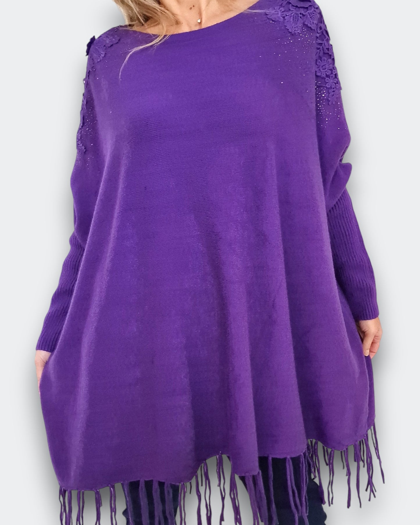 Maxi Maglia Con Ricamo Virna